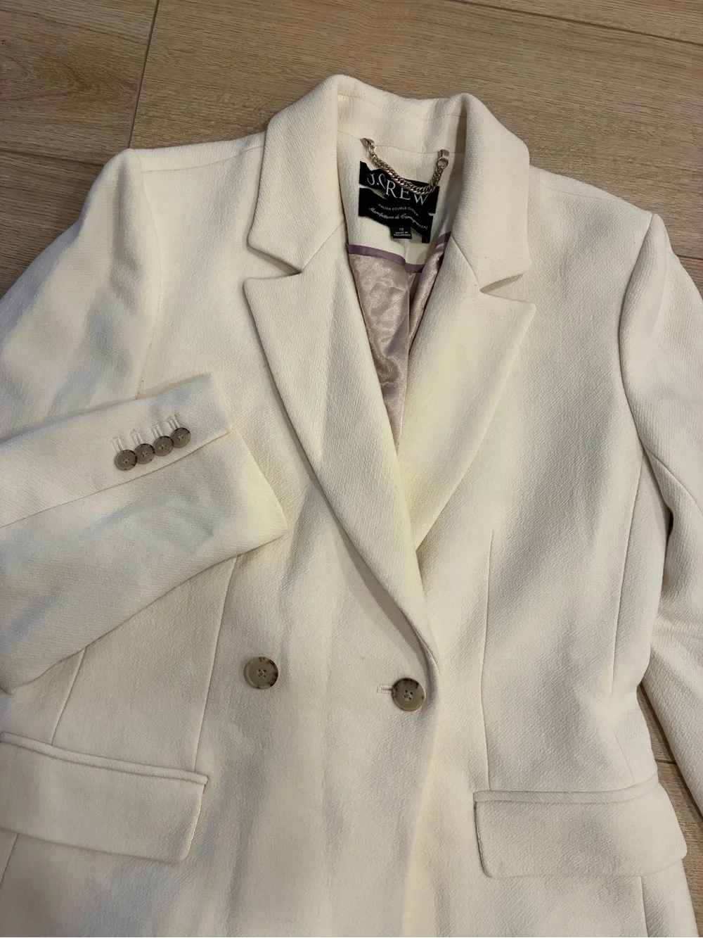 J. Crew Women’s Evening Blazer Jacket Italian Double Cloth Wool Size 10 *READ